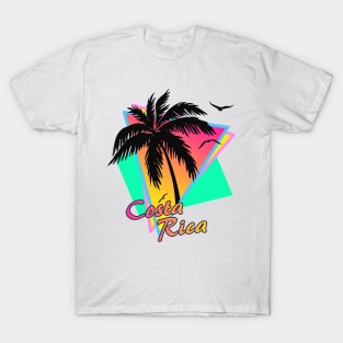 Costa Rica Cool 80s Sunset T-Shirt